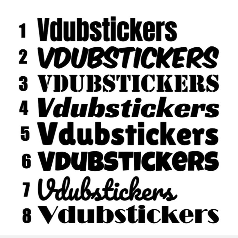 2pk Social Media Decals - Two Tone - Max 3cm tall.