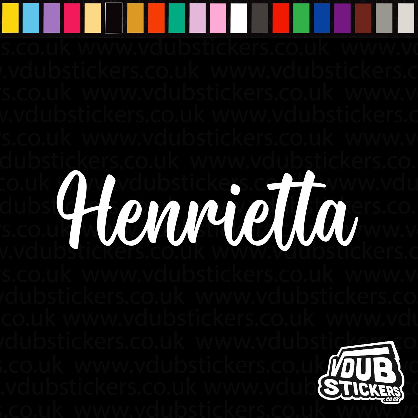 Vinyl Campervan Name Decal - Font 15