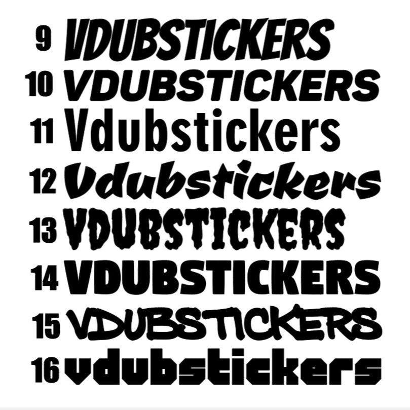 2pk Social Media Decals - Two Tone - Max 3cm tall.