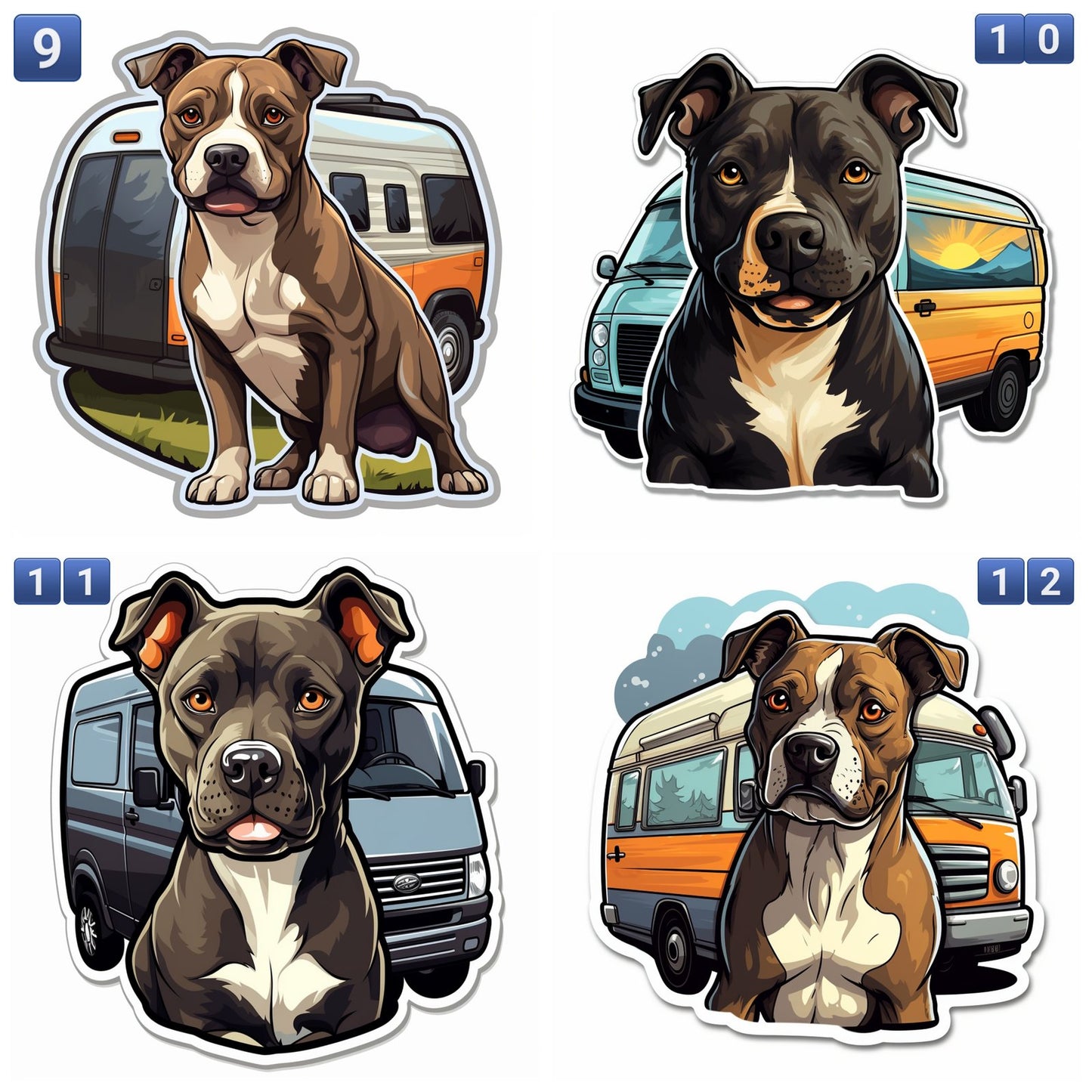 Wander Woof Campervan & Dog Vinyl Sticker