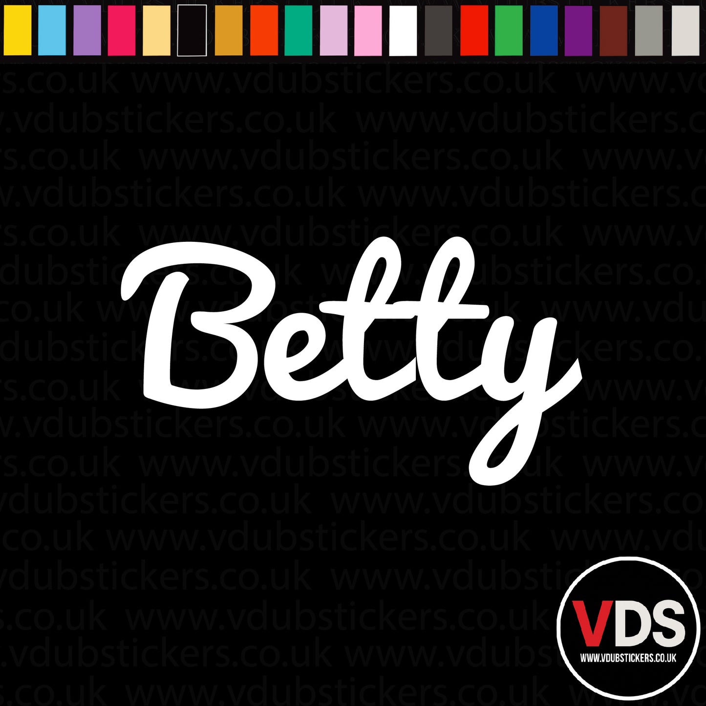 Vinyl Campervan Name Decal - Font 12