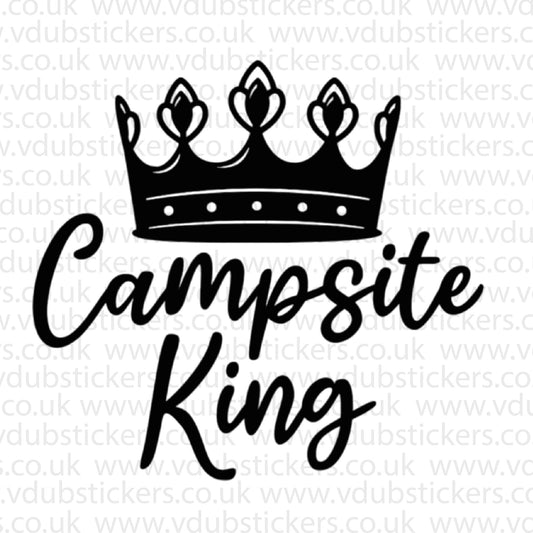 Campsite King Vinyl Decal