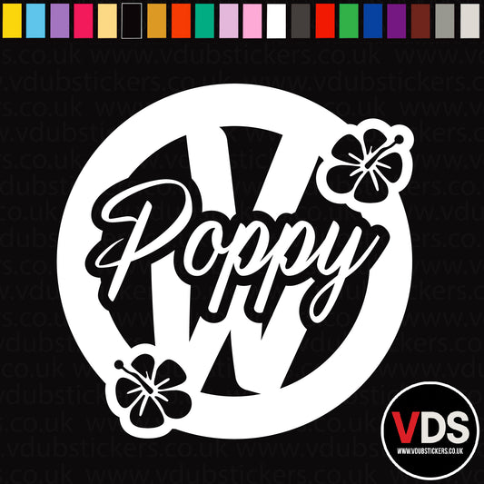 Personalised Badge Decal With Flowers