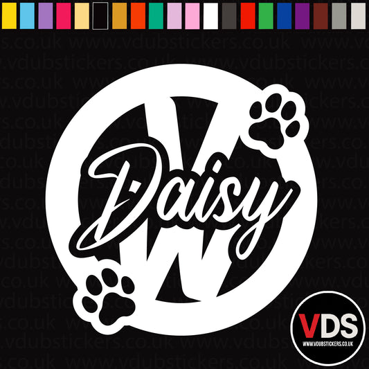 Personalised Badge Decal With Paws