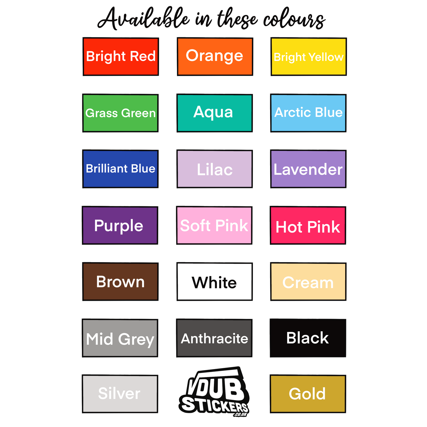 Long Personalised Text Decal - Font 11