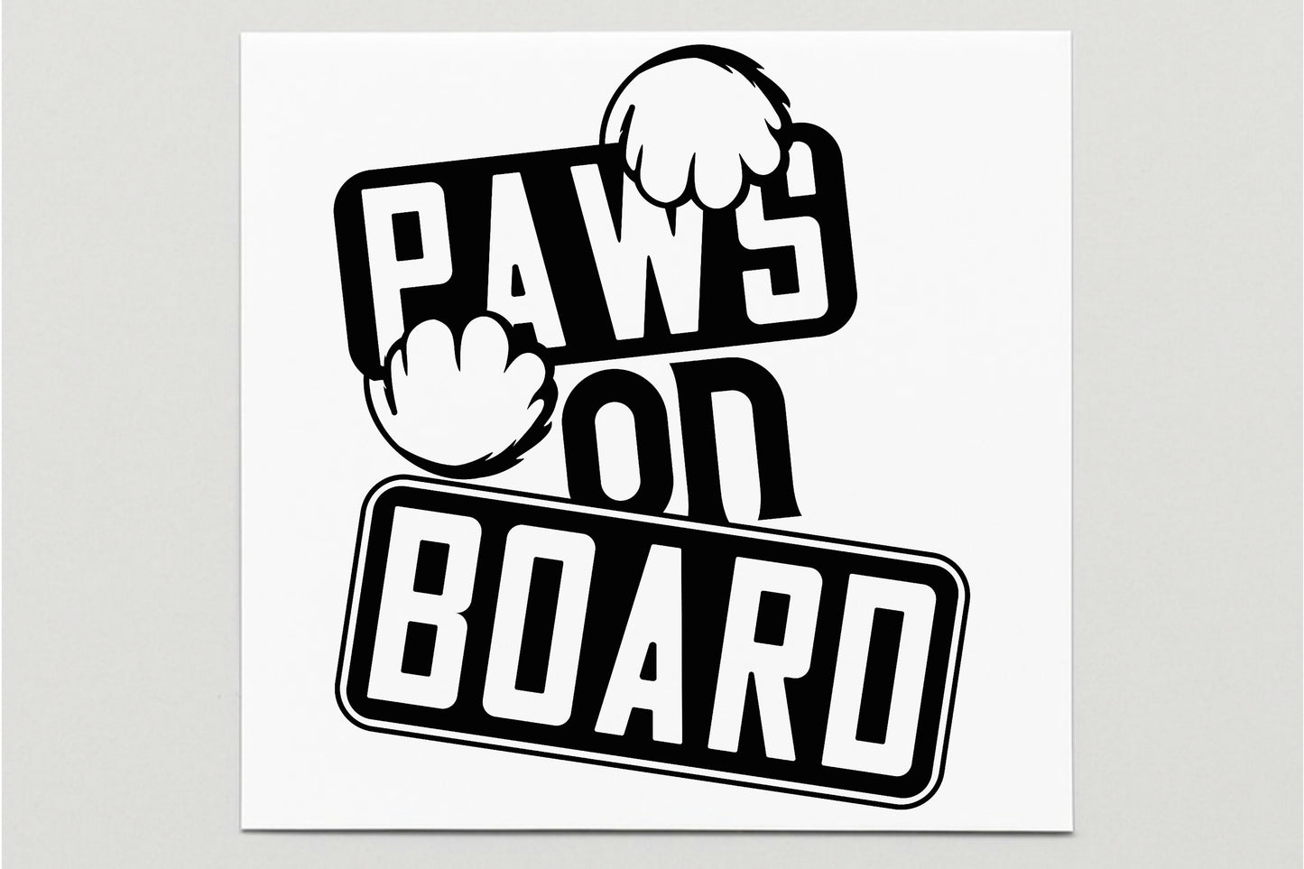 Paws On Board Vinyl Decal