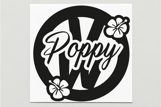 Personalised Badge Decal With Flowers