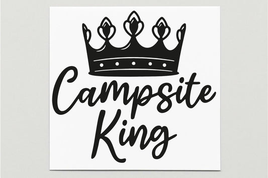 Campsite King Vinyl Decal