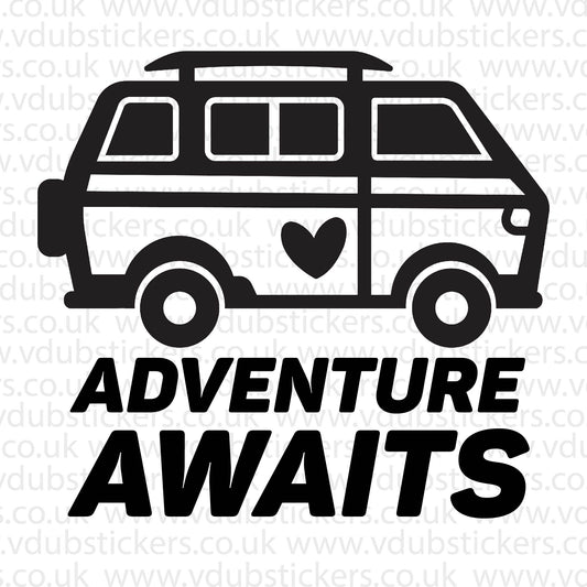 Adventure Awaits Camper Vinyl Decal