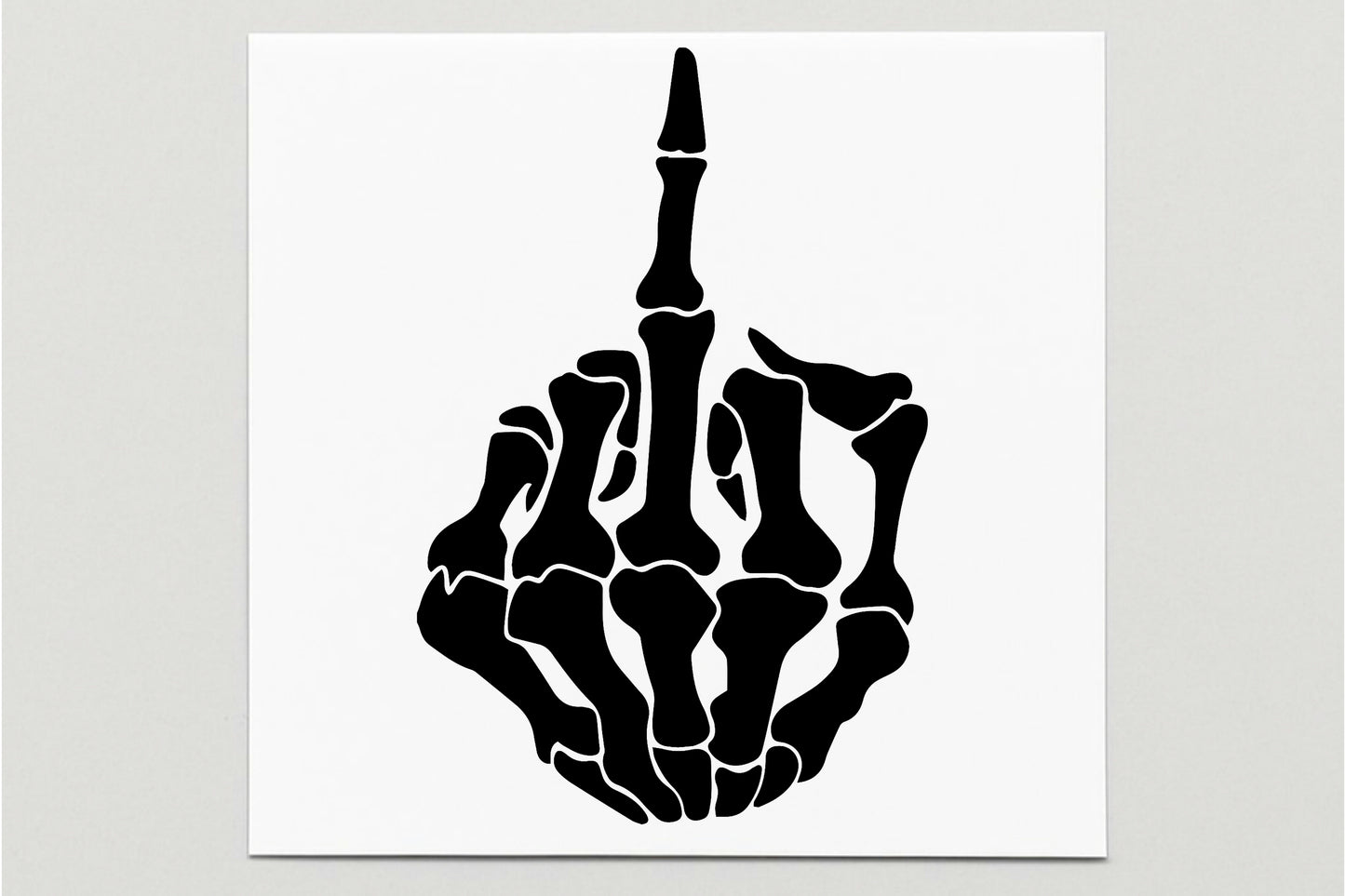 Skeleton Middle Finger Vinyl Decal