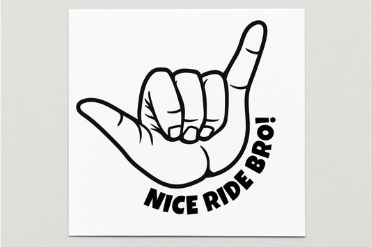 Nice Ride Bro Vinyl Decal