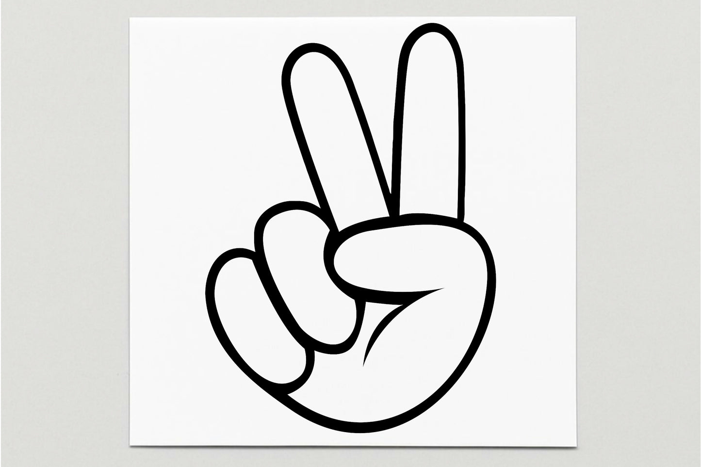 Peace Hand Sign Vinyl Decal